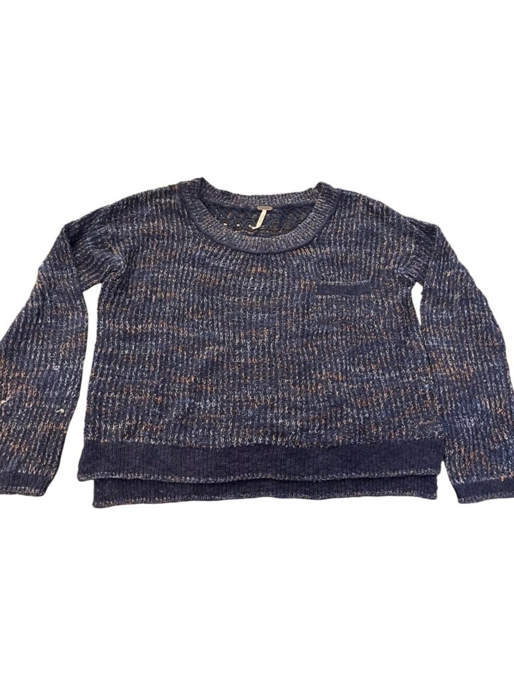 Free People Multicolor Knit Sweater long sleeve relaxed fit Size Small